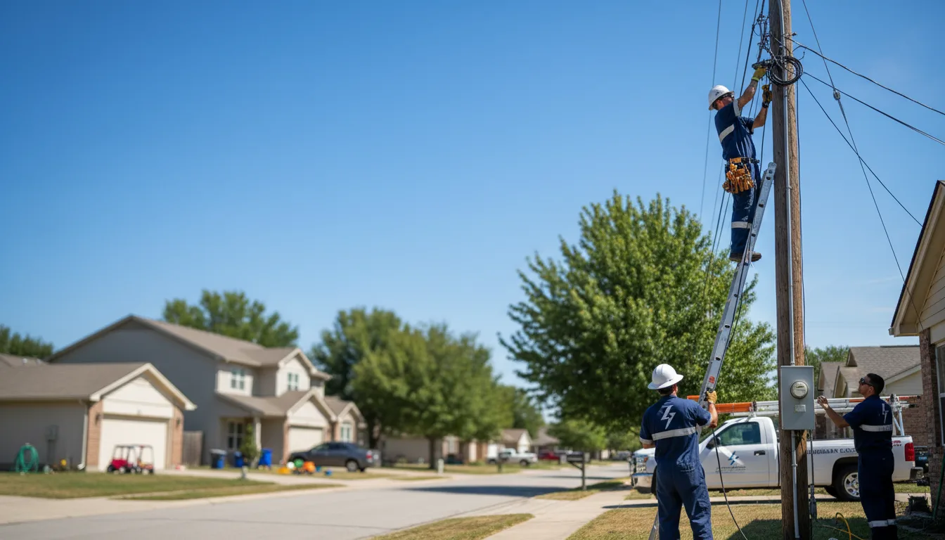 Residential electrician providing installation services in Gladstone, IL